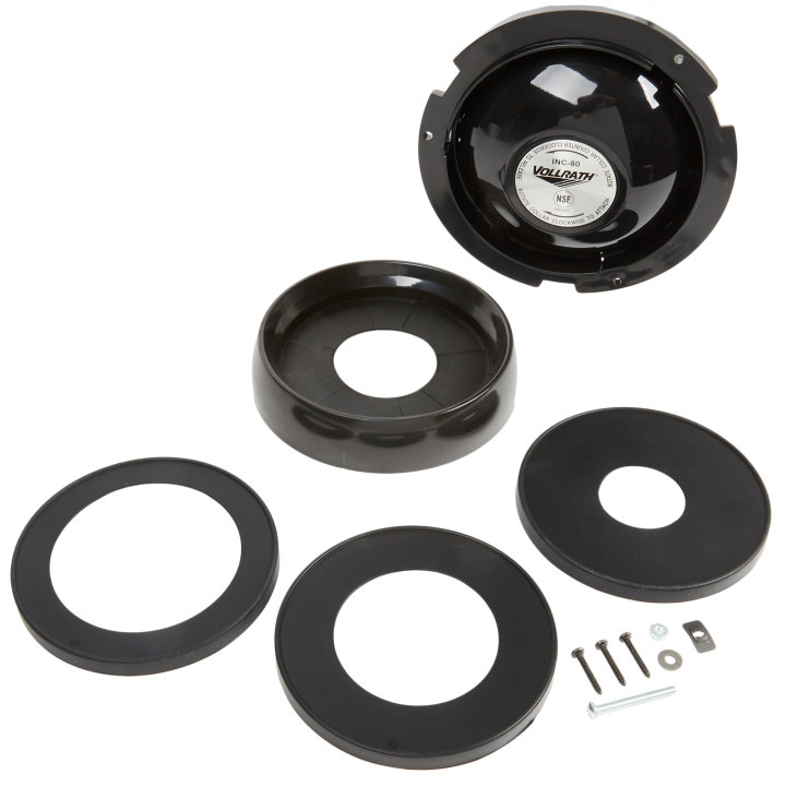 23-inch-deep in-counter adjustable gasket cup dispenser in black