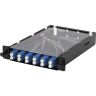 Fiber Splice Cassette 12 Fibers Blue LC Duplex Adapters Zirconia Ceramic SM