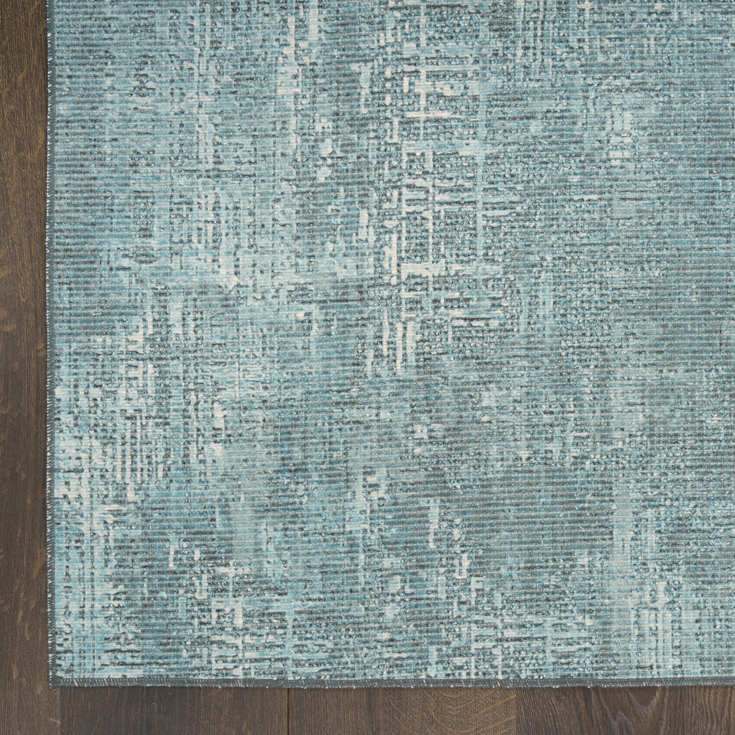 Nourison Botanical Washables 2' x 6' Green Modern Indoor Rug