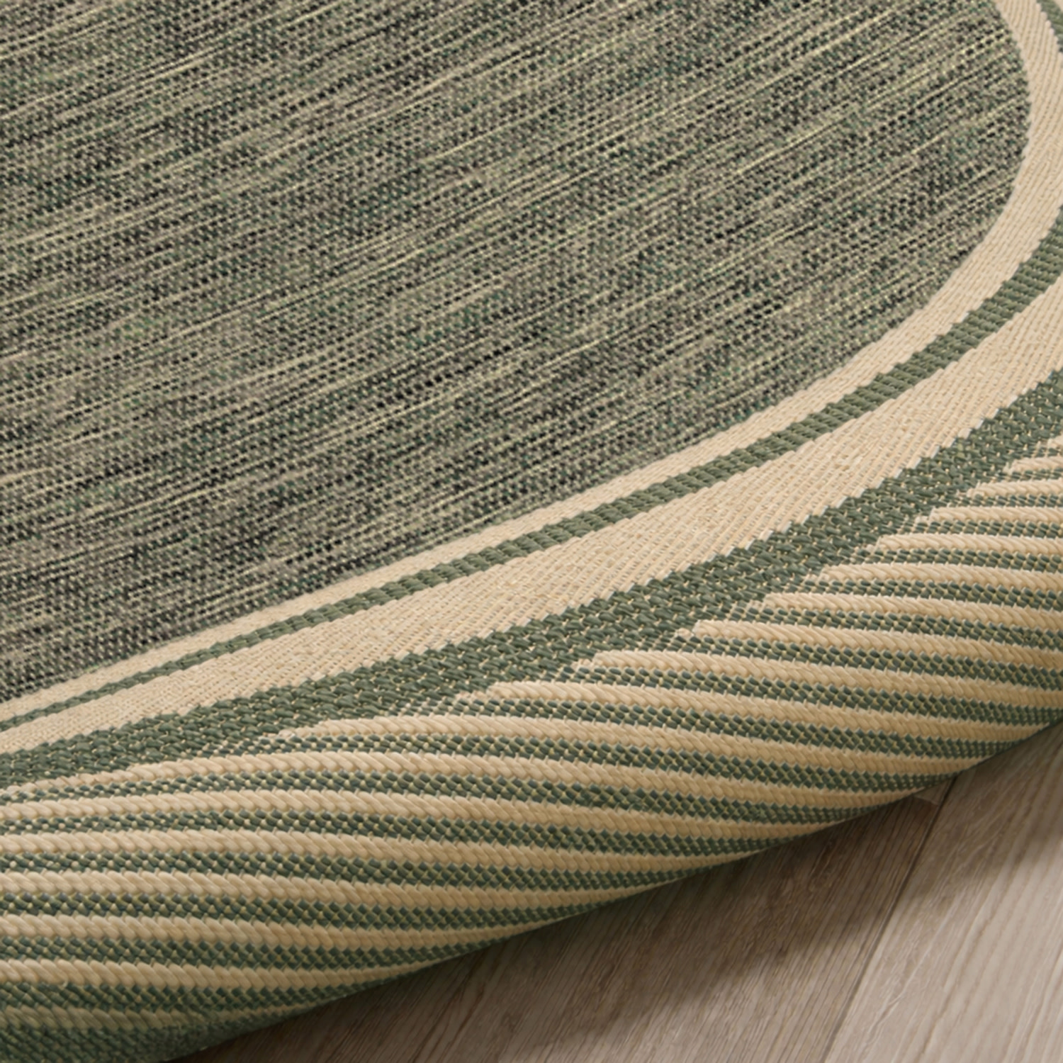 Nourison Horizon Indoor/Outdoor 5' x Round Green Modern Rug