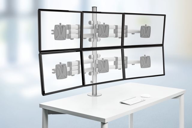 Novus TSS Sextett Telescope is designed for easy alignment of six monitors for comfortable stacked viewing.
