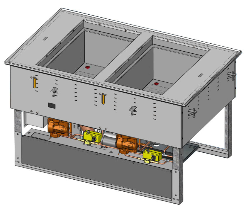 120 Volt Two-Well Top Mount Hot or Cold Drop-In