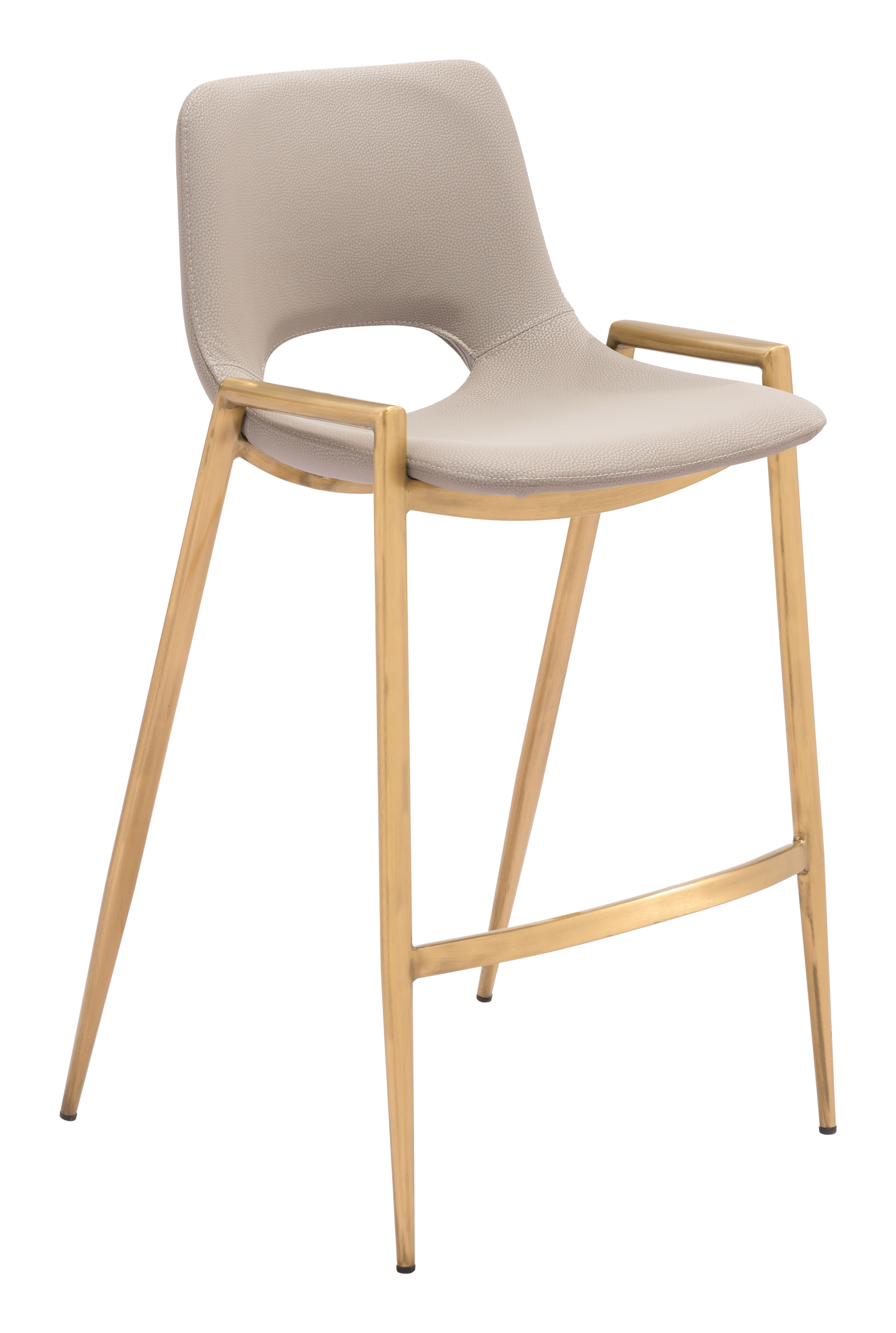Desi Counter Stool (Set of 2) Beige & Gold product image