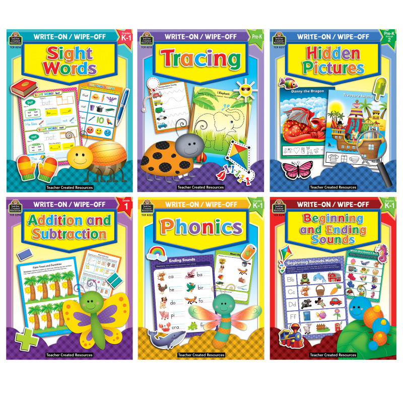 Early Learning Essentials Write & Wipe Activity Book Kit – Literacy, Math, and Fine Motor Skills