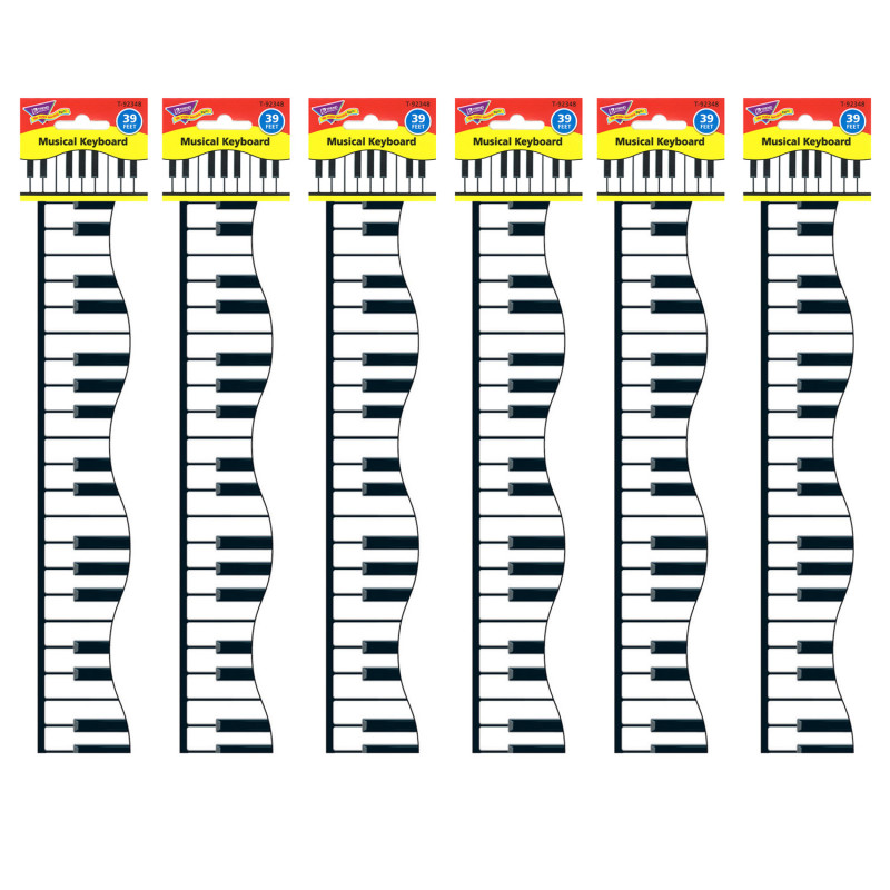 Musical Keyboard Terrific Trimmers®, 39 Feet Per Pack, 6 Packs