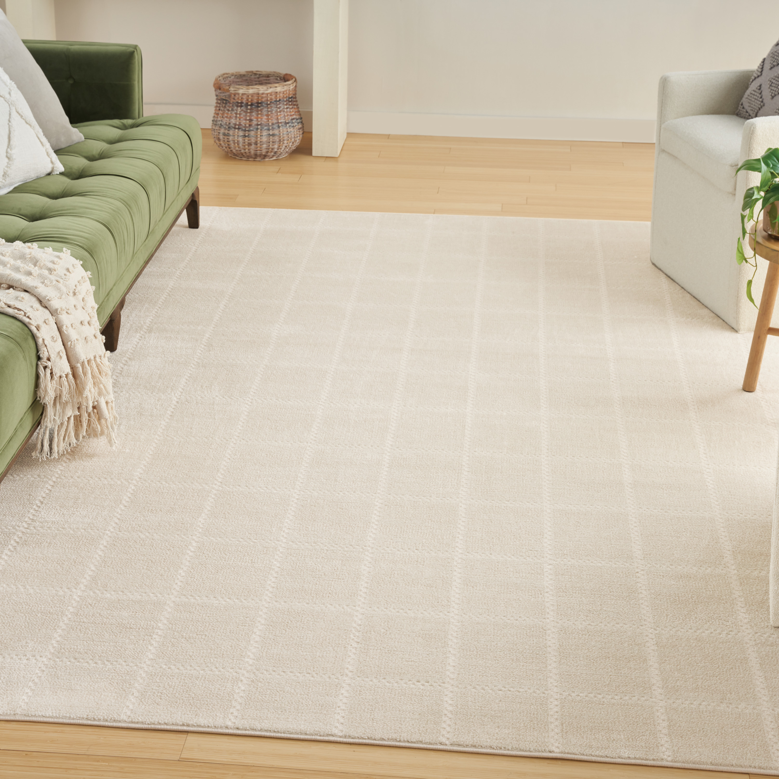Nourison Serenity Home 6' x 9' Ivory Cream Modern Indoor Rug