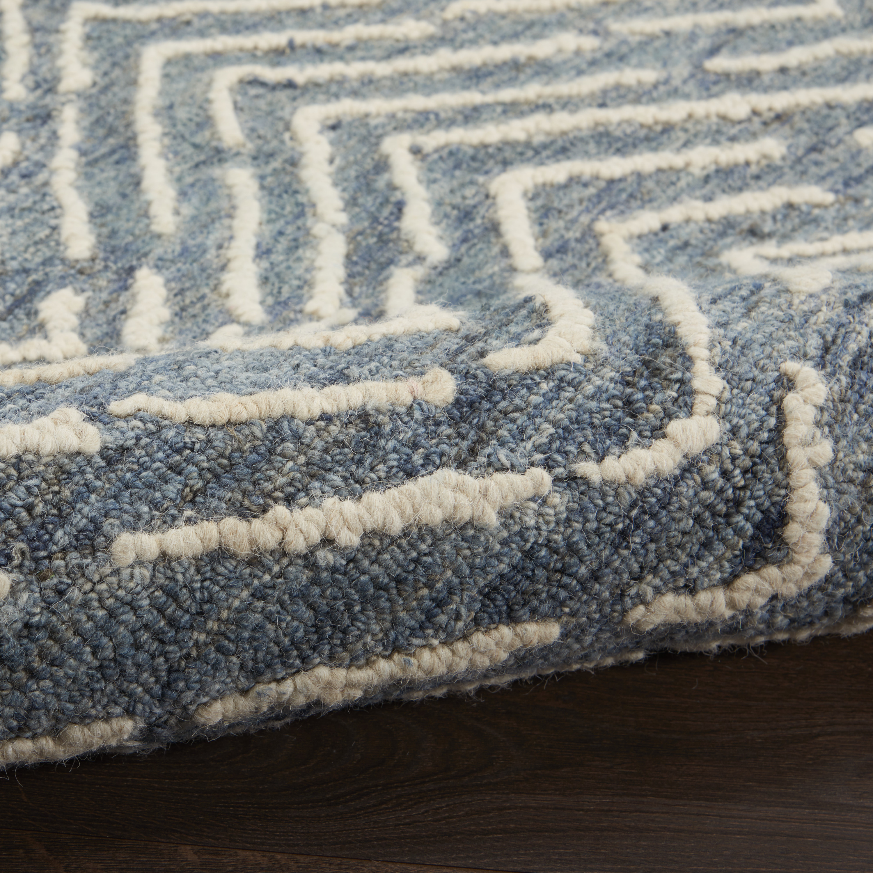 Nourison Colorado 7'9" x 9'9" Indigo Ivory Modern Indoor Rug