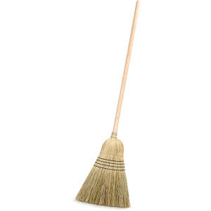 Carlisle, 12in, 5-Stitch Warehouse Broom, Corn Blend Bristles, Natural