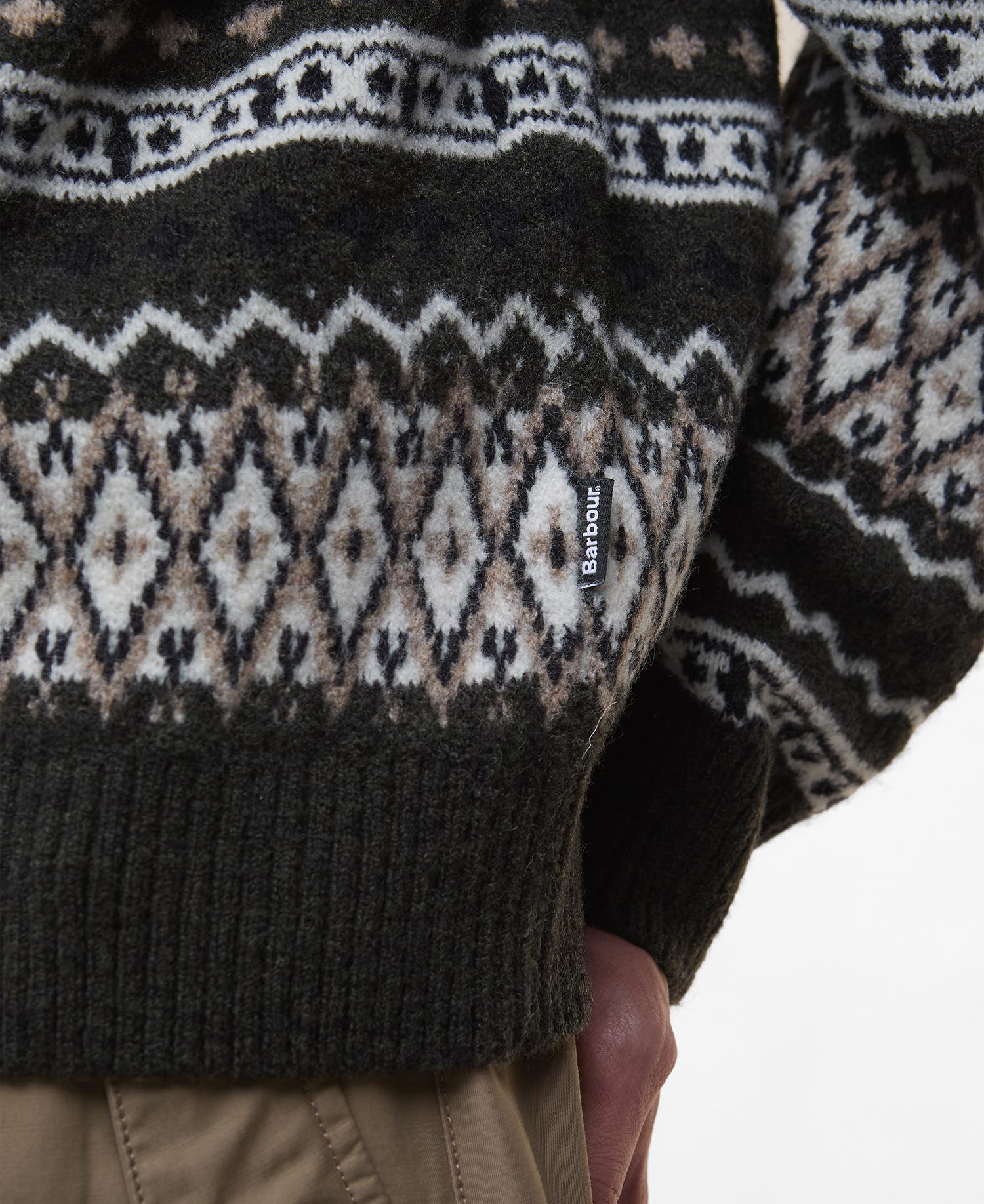 Hase Fair Isle Crew Neck Jumper image number 4