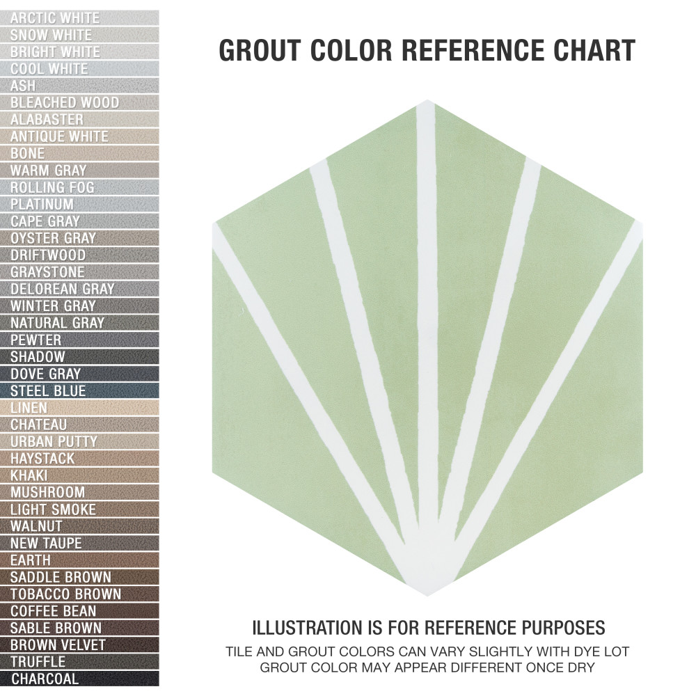 Horizon Dusk Hex Verde 7-3/4 in. x 9 in. Porcelain Floor and Wall Tile