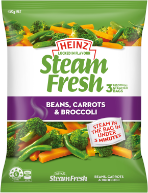 Heinz Steam Fresh® Beans, Carrots & Broccoli 450g