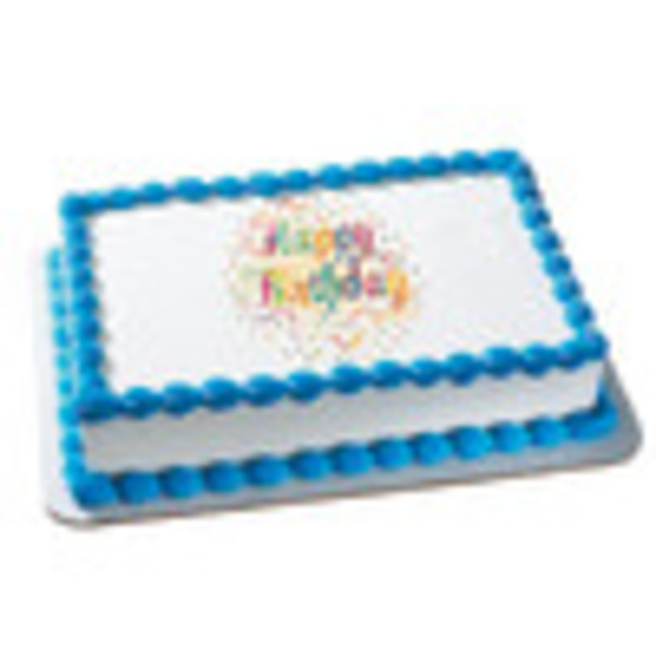 Happy Birthday Ribbons | Edible Image® | DecoPac