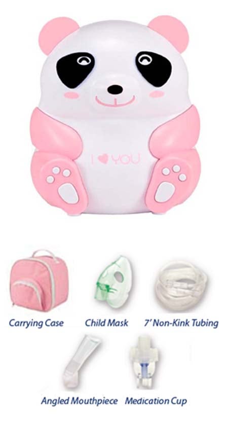 drive™ Penelope Pink Panda Nebulizer Compressor Kit