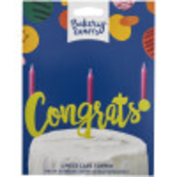 Congrats Assortment Plastic Candle Holder