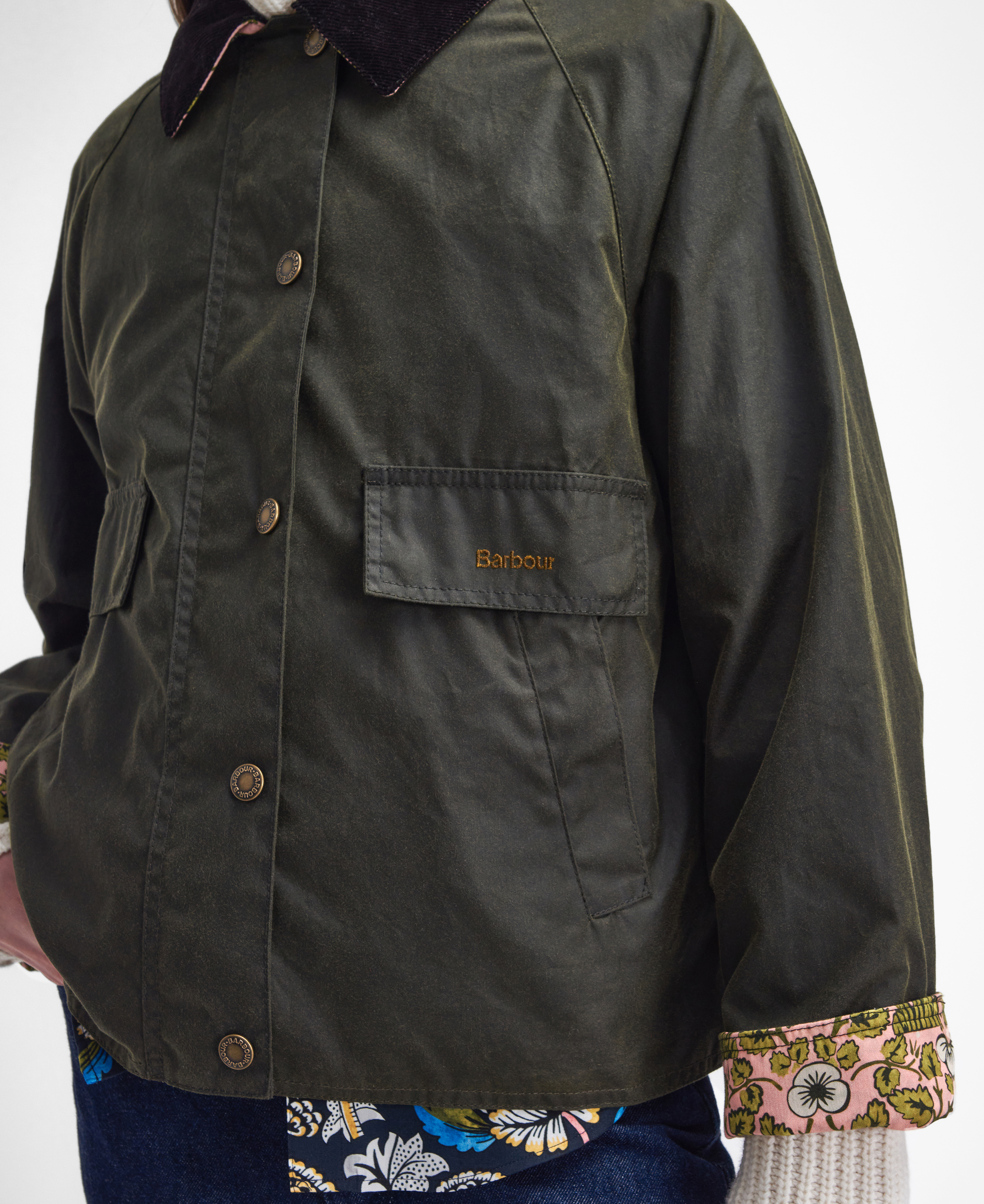 Barbour x William Morris Gallery Rendall Waxed Jacket image number 6