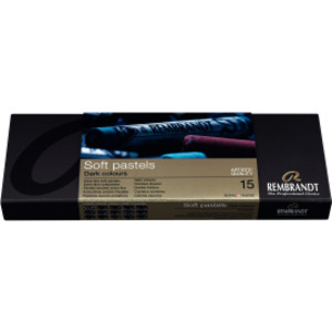 Soft Pastel Cardboard Box Set, Dark Shade Selection, 15 Full Sticks