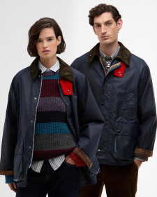 Paul Smith loves Barbour Oversized Bedale Waxed Jacket Night Sky