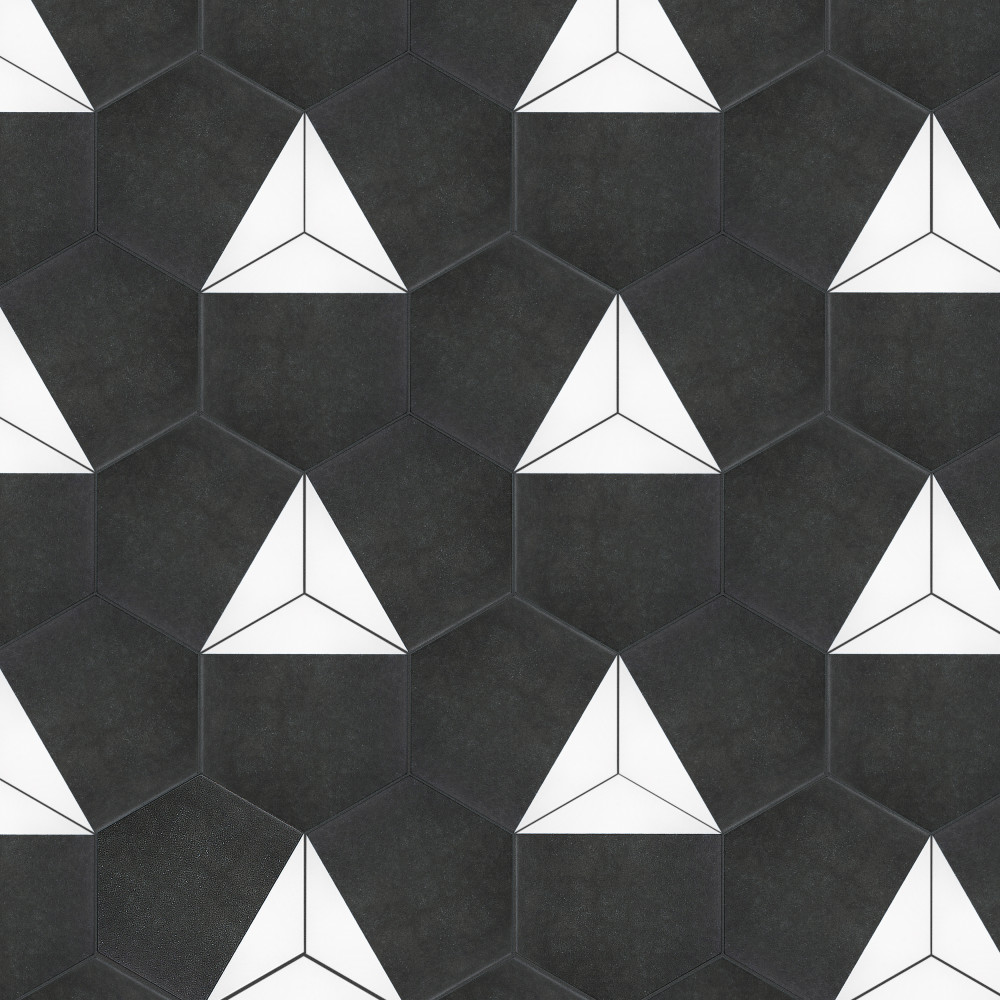 Peak Hex Blanco 8.63x9.88 Hexagon Porcelain Floor and Wall Digital Pattern