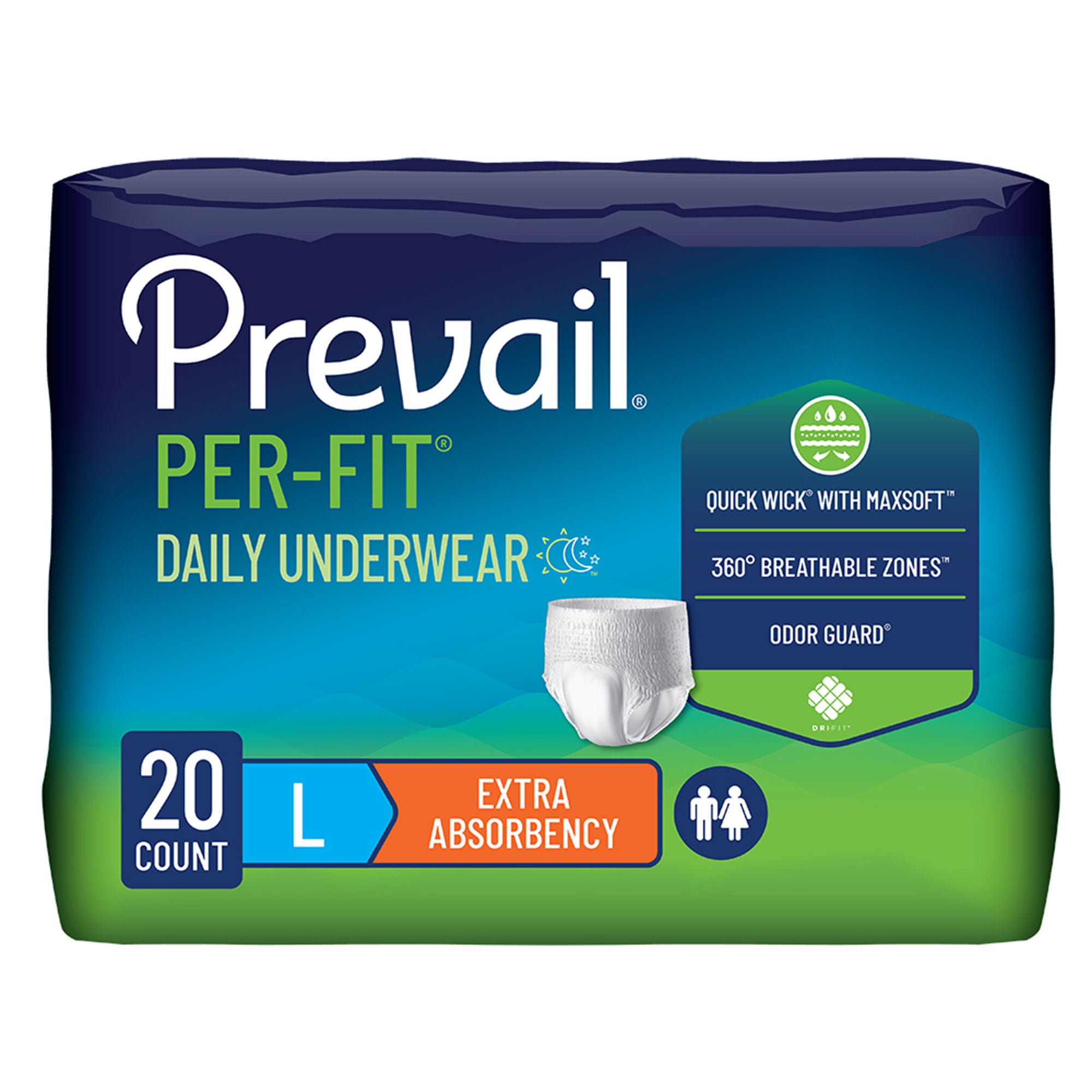 Prevail Per-Fit® Daily Underwear, Large