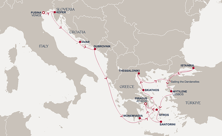 Itinerary map