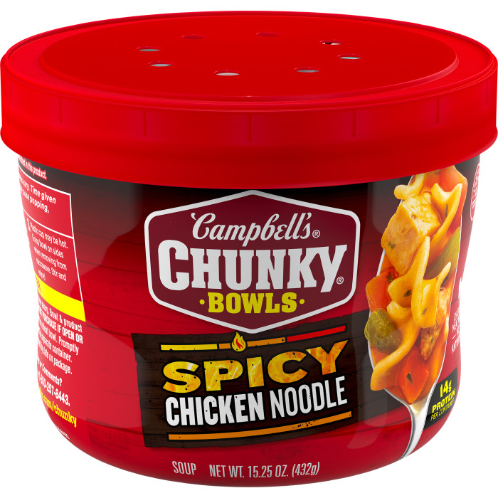 Spicy Chicken Noodle Soup Microwavable Bowl