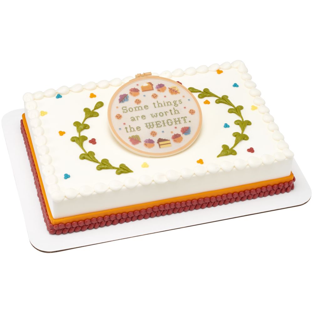 Image Cake Thanksgiving Cross-Stitch Easel Back