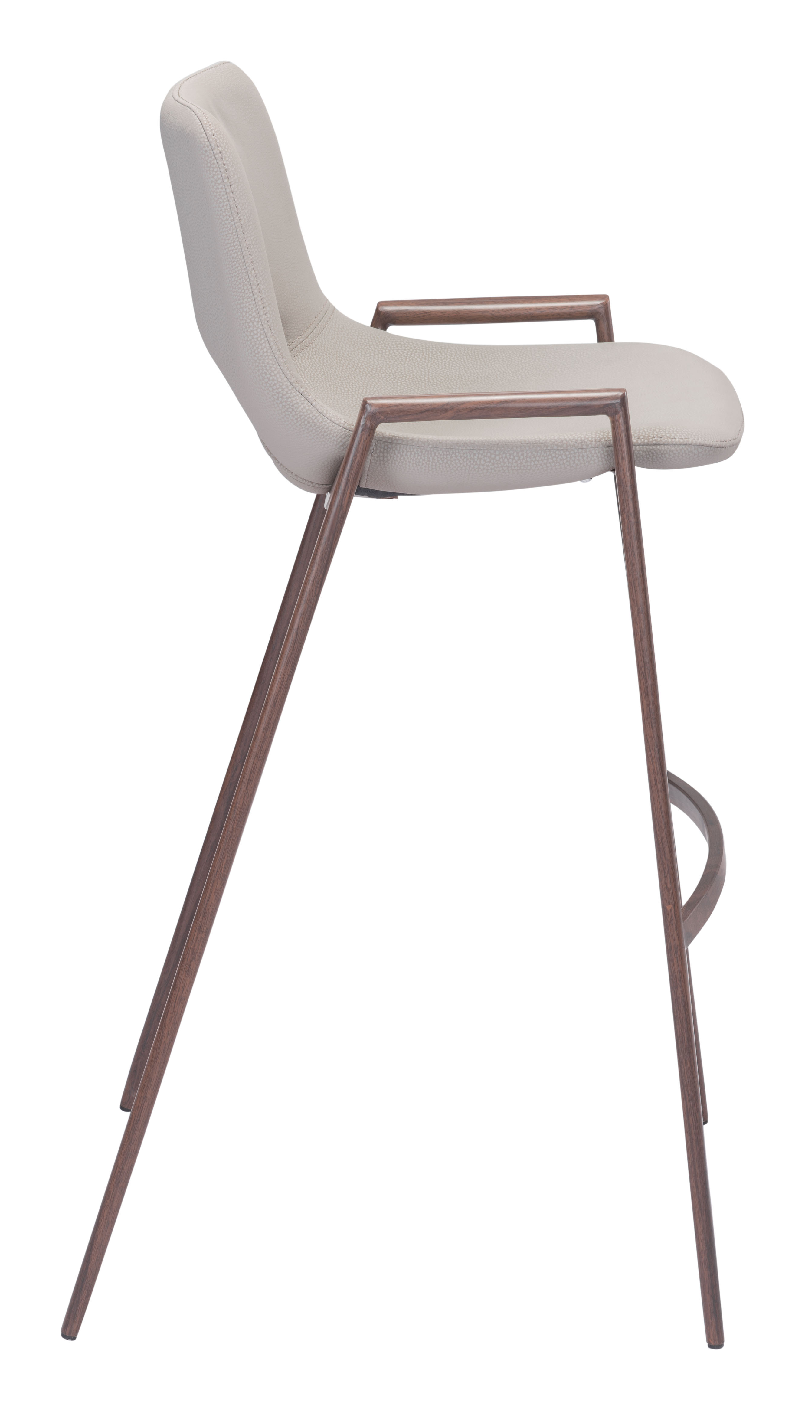 Desi Barstool (Set of 2) Beige & Walnut product image
