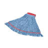 Rubbermaid Commercial, Swinger Loop, Blend Looped-End Wet Mop Head with 5" Headband, 24 oz, Blue