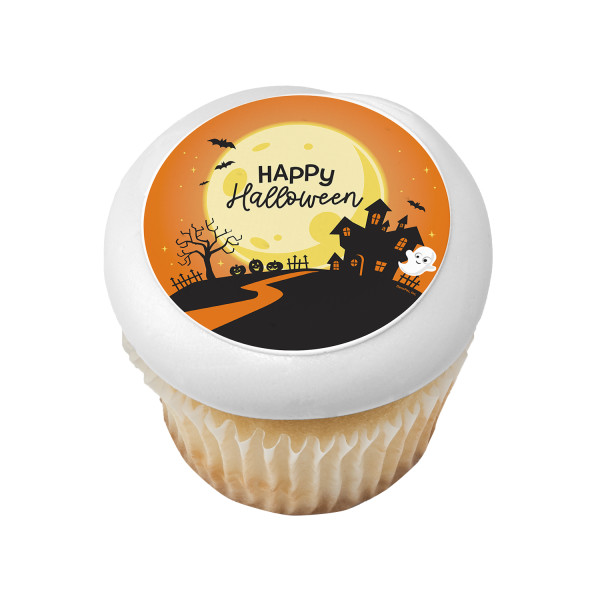 Happy Halloween Haunted House PhotoCake® Edible Image®