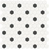 Studio Anthracite 1″ Hexagon with Insert Mosaic Matte