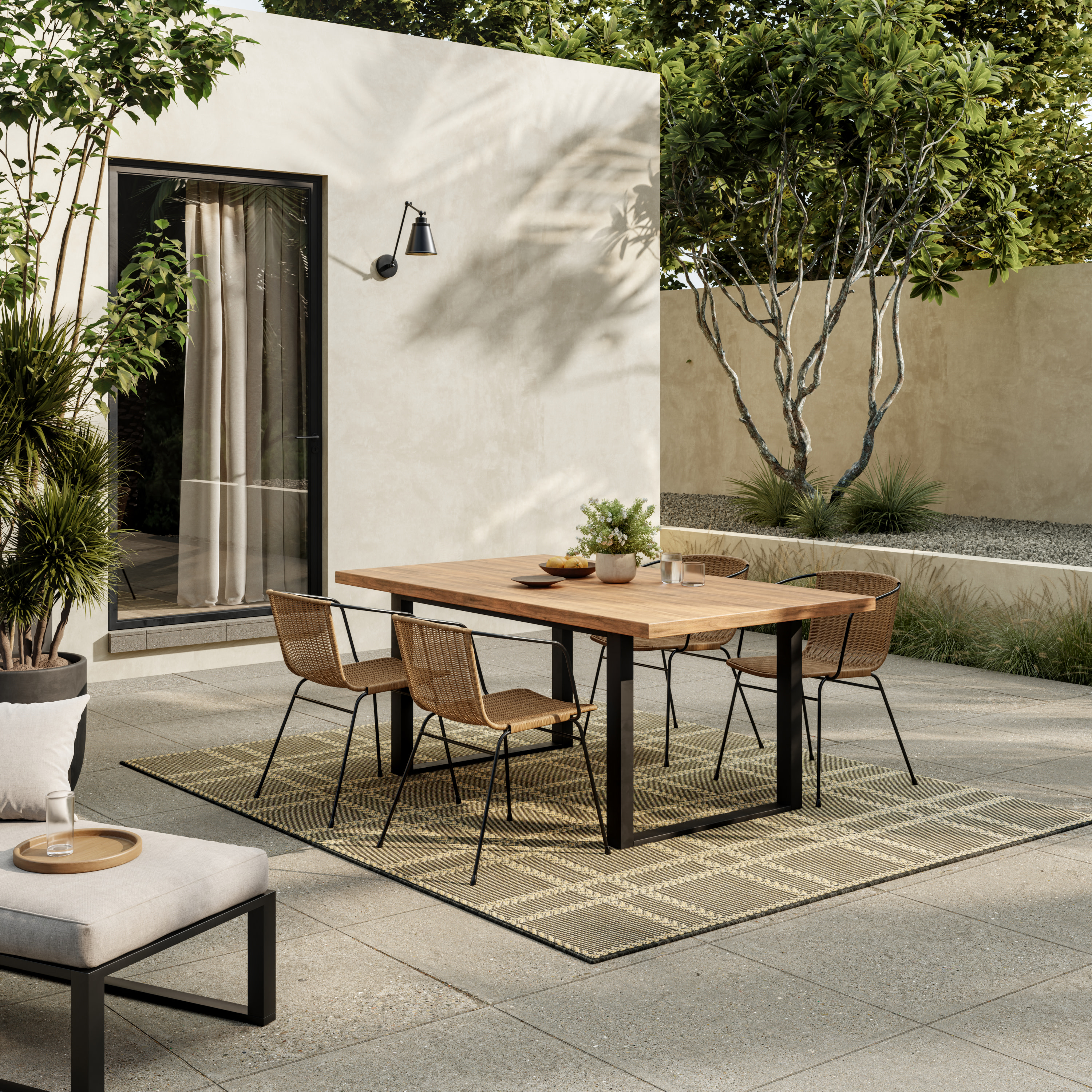 Nourison Horizon Indoor/Outdoor 6' x 9' Charcoal Modern Rug