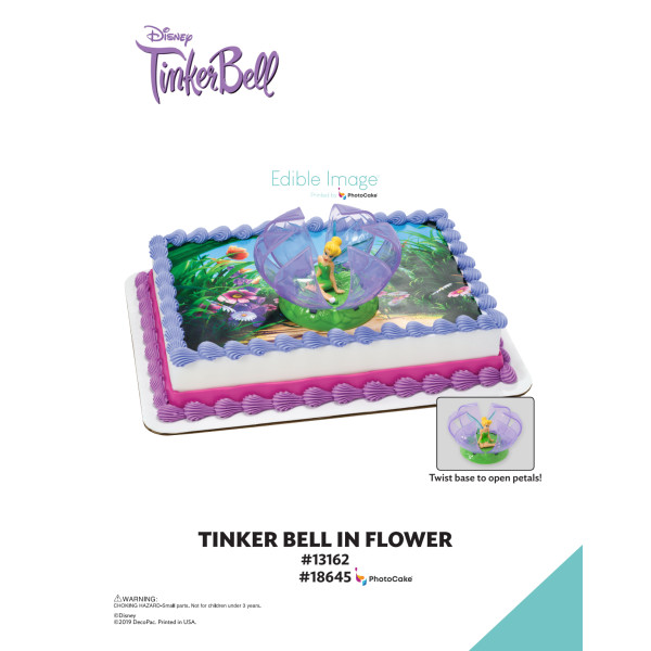 Disney's Tinker Bell in Flower The Magic of Cakes® PhotoCake® Enhanced Background Page