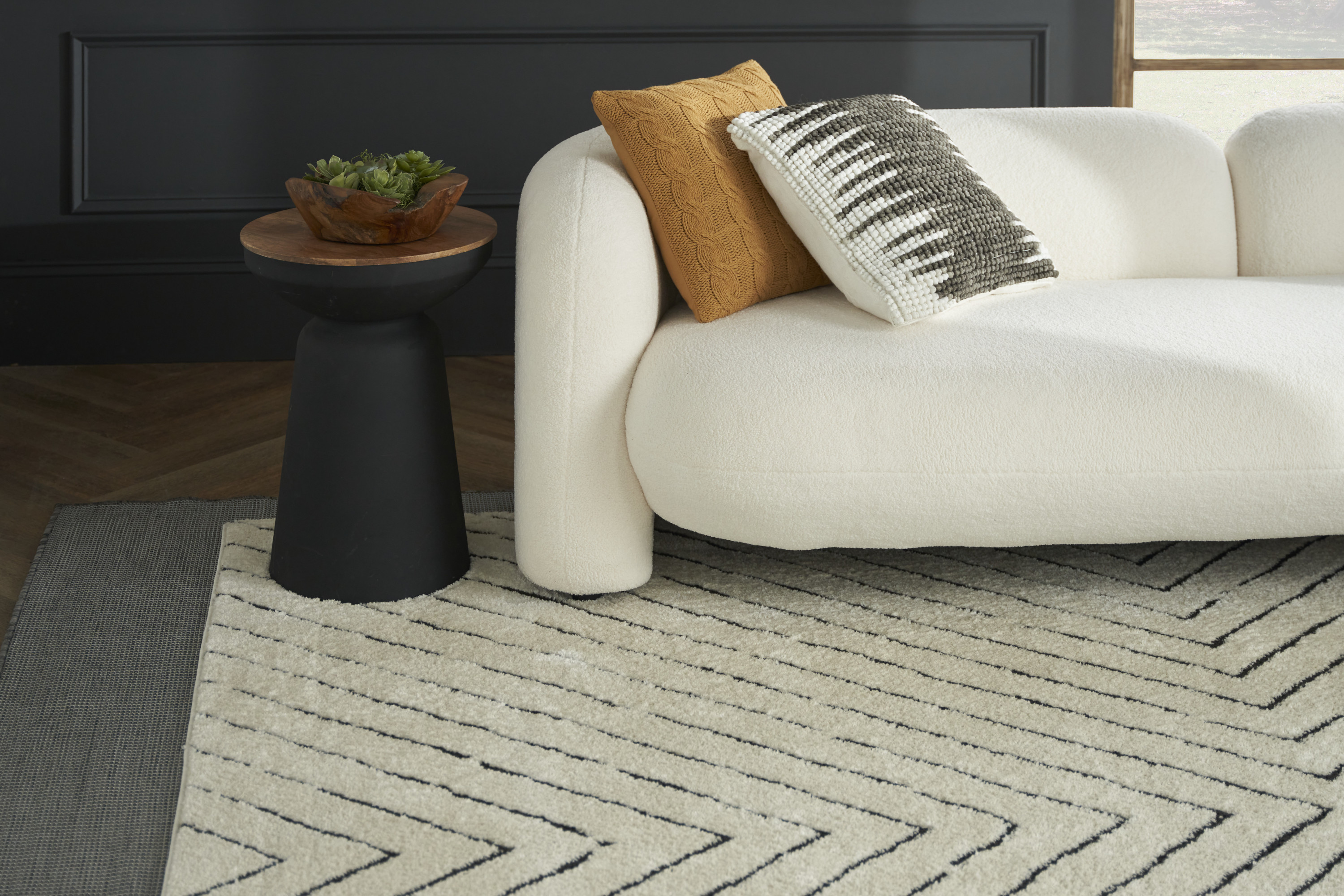 Nourison Positano 7' x 10' Charcoal Modern Rug