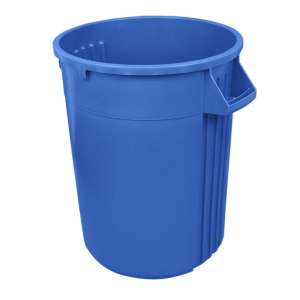 Impact, Gator® Plus, 32 gal, Plastic, Blue, Round, Receptacle