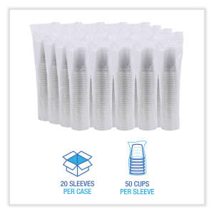 Boardwalk, Plastic Cold Cups, 20 oz, PET, Clear