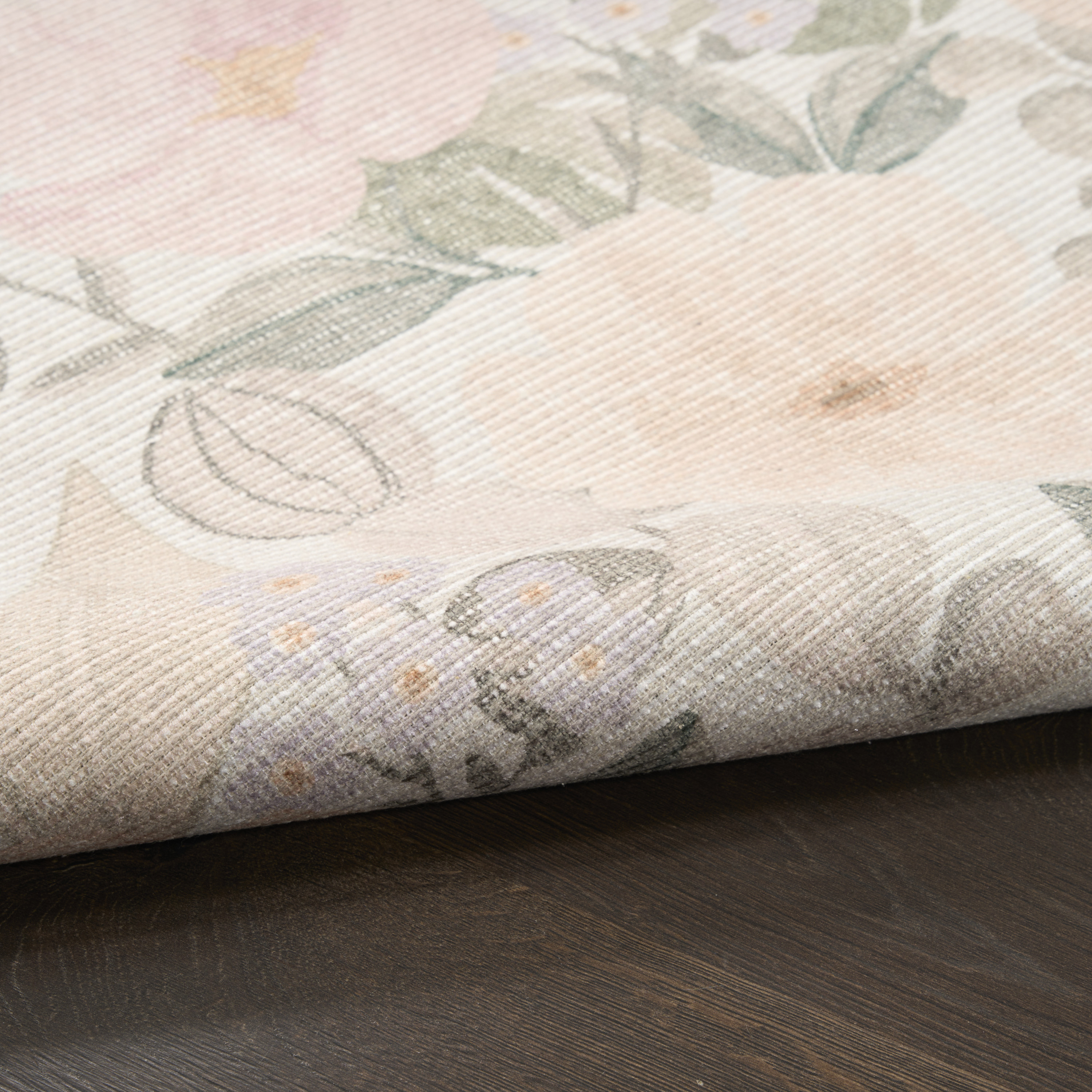 Nourison Botanical Washables 7'6" x 9'10" Beige Multicolor Farmhouse Indoor Rug