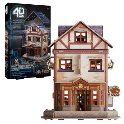 4D Build, Harry Potter Quality Quidditch Supplies Store 3D Puzzle Model Kit, 73 Pcs, Harry Potter Gifts Desk Décor, 3D Puzzles for Harry Potter Fans 12+