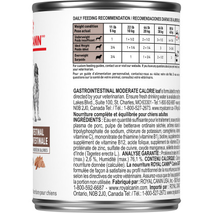 Royal Canin Veterinary Diet Canine Gastrointestinal Moderate Calorie Canned Dog Food
