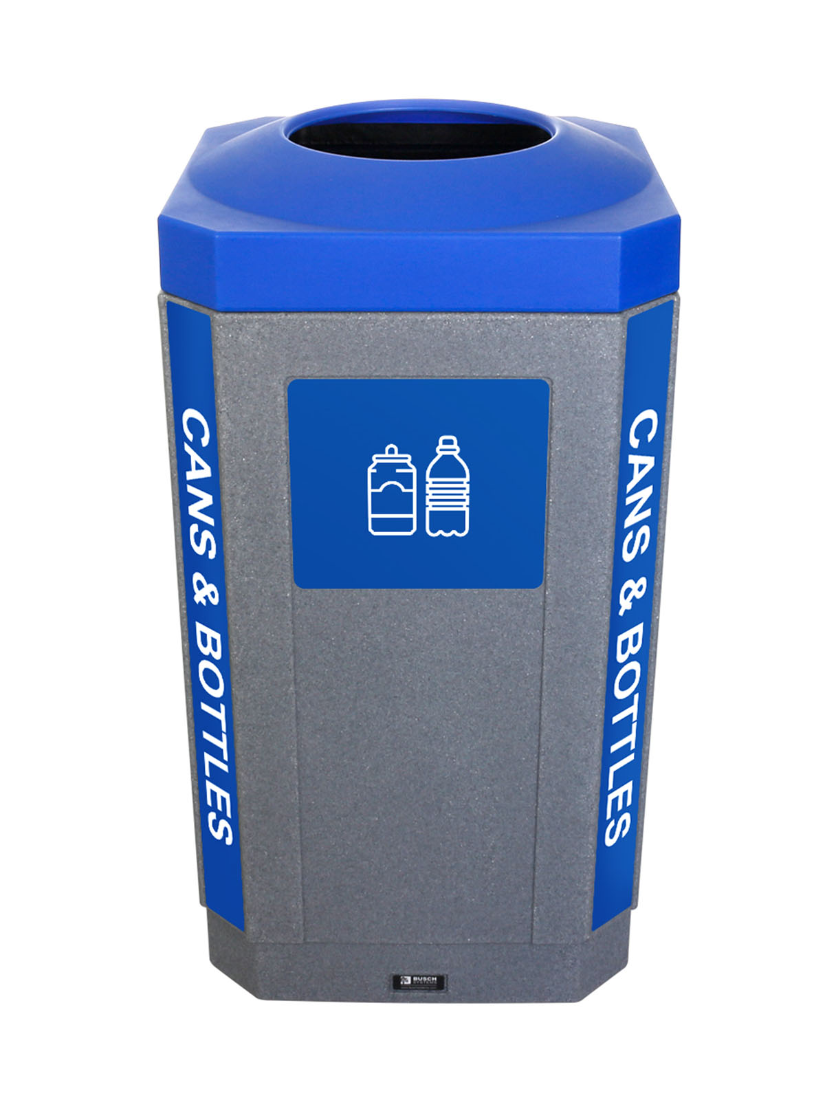 OCTO – Single – Unit – Indoor – Cans & Bottles – Full – Greystone-Blue