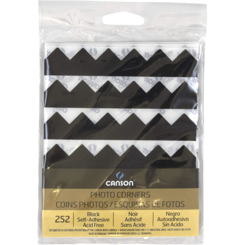 Self Adhesive Photo Corners, Black, 252 Pieces