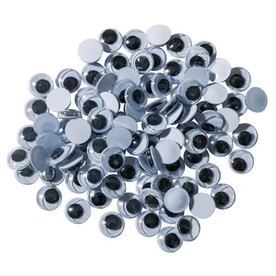 Creativity Street  Wiggle Eyes, Black,  7 mm, 100 Pieces
