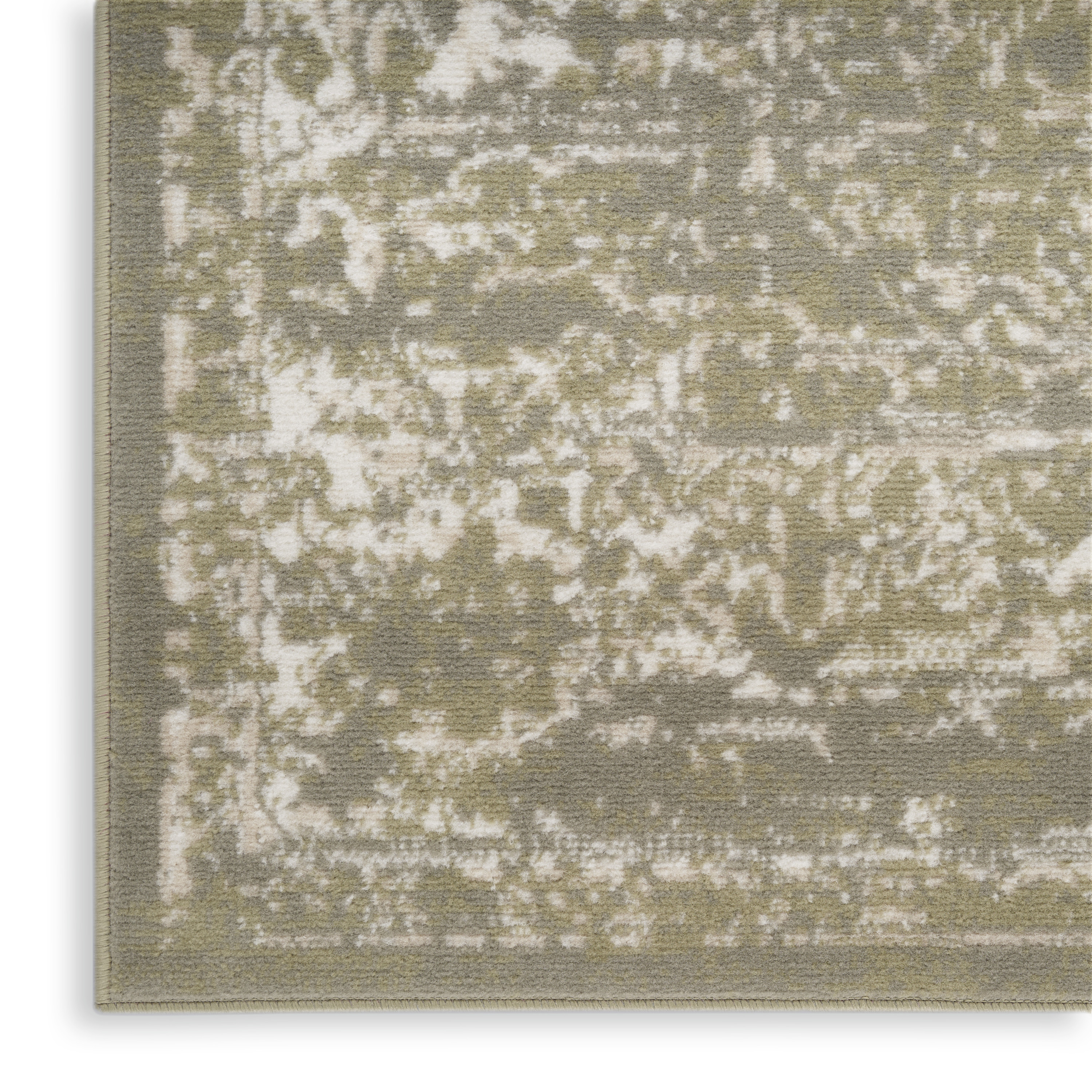 Nourison Grafix 2'3" x 7'6" Olive Vintage Indoor Rug