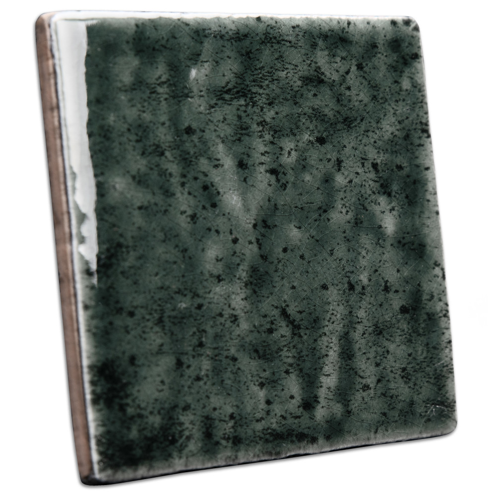Menorca Forest Black 4 in. x 4 in. Ceramic Wall Tile