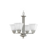 4 Light Chandelier Steel Gray 120V 100W 21 Dia. 94.5 L x 19.62 H x 21 in. W