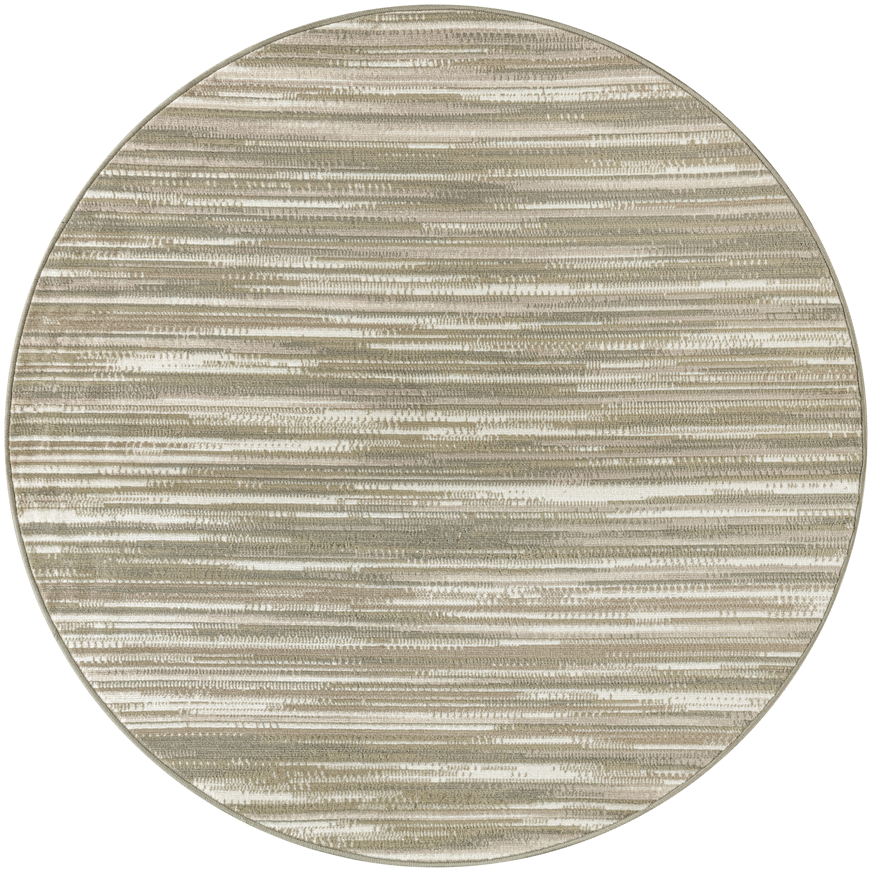 Nourison Jubilant 8' x Round Green Ivory Modern Indoor Rug