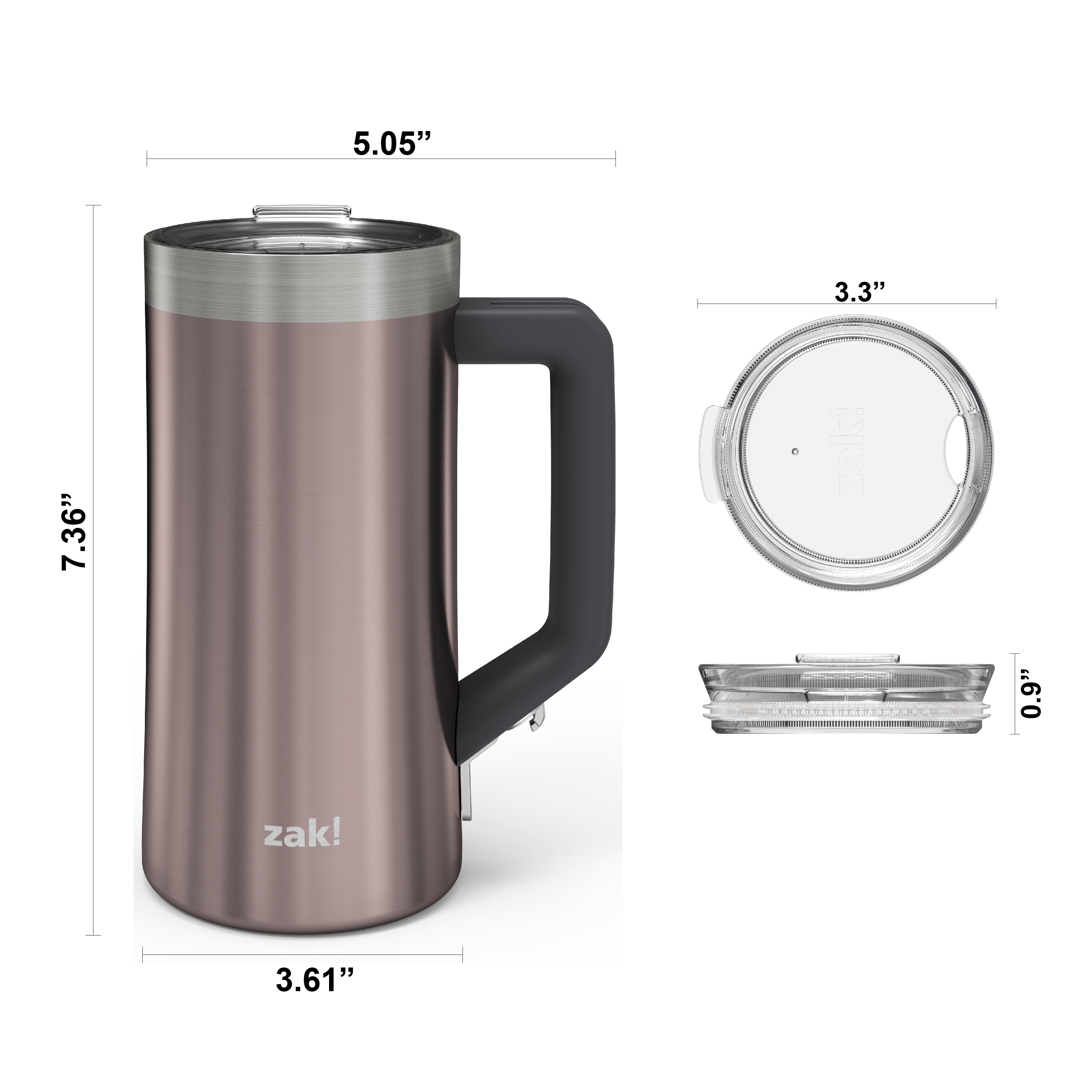 Creston 25 ounce Stainless Steel Vacuum Insulated Beer Stein, Rose Gold slideshow image 7 Creston 25 ounce Stainless Steel Vacuum Insulated Beer Stein, Rose Gold slideshow image 7