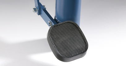 The easy-reach compression pedal prevents your work from shifting.