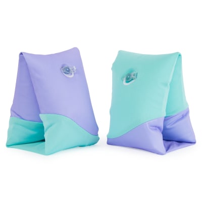 Swimways Soft Swimmies Toddler Floaties, Learn-to-Swim Inflatable Pool Floats & Arm Floaties, Swimming Pool Accessories for Kids Aged 3-5, Purple