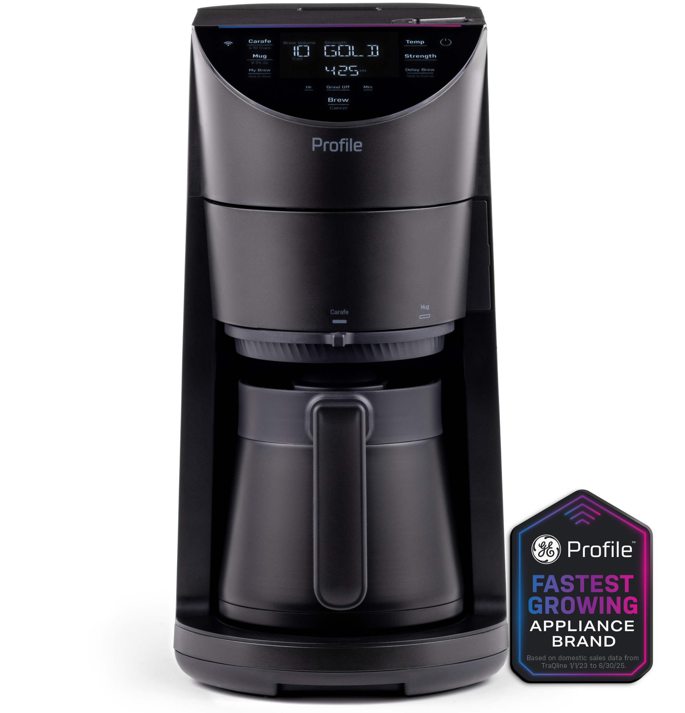 GE Profile™ Smart Grind and Brew Coffee Maker with Podless Single Serve