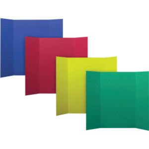 Corrugated Project Boards, 36" x 48", Assorted Primary Colors, Box of 24